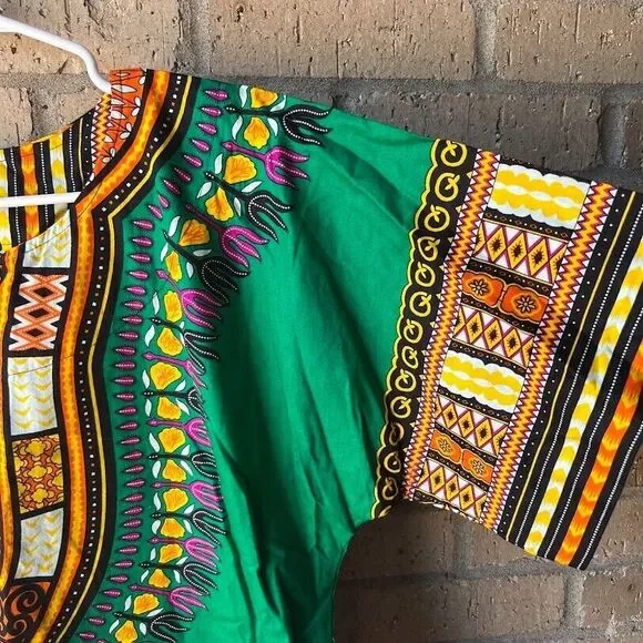 Dashiki Shirt Hippie Mexican Afro Gringo Poncho Tribal Unisex Festival T-Shirts - Picture 4 of 9